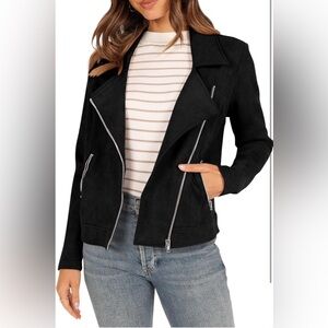 Moto Jacket Faux Suede